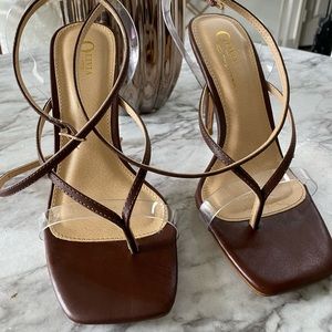 Brown Strappy Heels